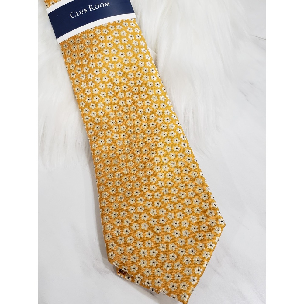 NEW Club Room Men's Classic Floral Tie Floral Flower Daisy Garden Spring Summer